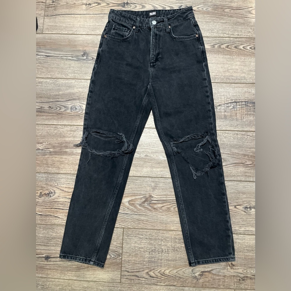 Paige high rise Sarah black jeans size 25